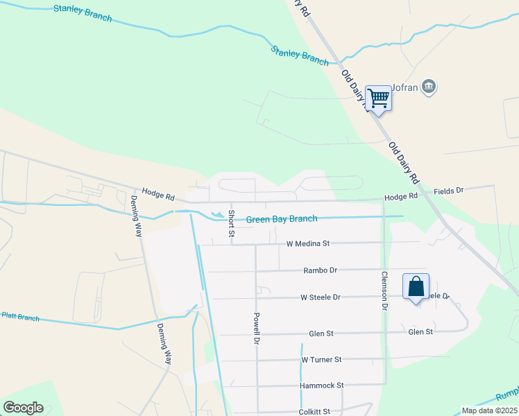 map of restaurants, bars, coffee shops, grocery stores, and more near 602 Hodge Road in Summerville