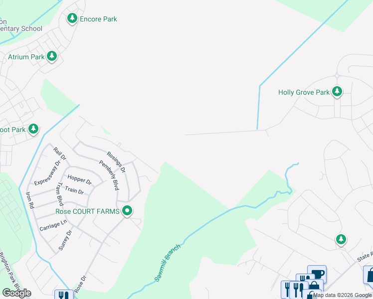 map of restaurants, bars, coffee shops, grocery stores, and more near Rose Drive in Summerville