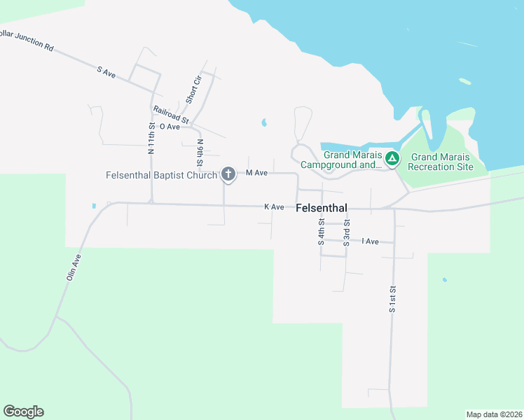 map of restaurants, bars, coffee shops, grocery stores, and more near 747 K Avenue in Huttig