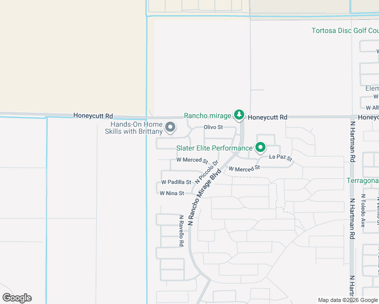 map of restaurants, bars, coffee shops, grocery stores, and more near 37930 West Merced Street in Maricopa