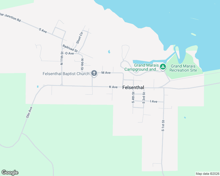 map of restaurants, bars, coffee shops, grocery stores, and more near 747 K Avenue in Huttig