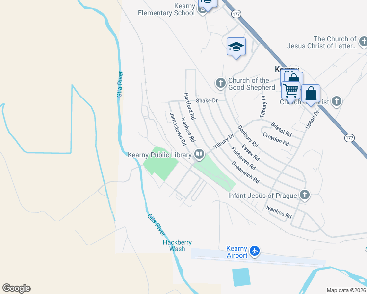 map of restaurants, bars, coffee shops, grocery stores, and more near 415 Jamestown Road in Kearny