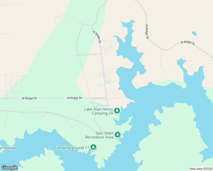 map of restaurants, bars, coffee shops, grocery stores, and more near 2 North Ridge Drive in Justiceburg