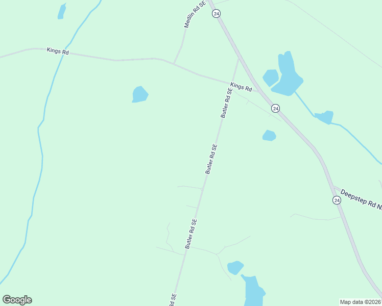 map of restaurants, bars, coffee shops, grocery stores, and more near 153 Butler Road Southeast in Milledgeville