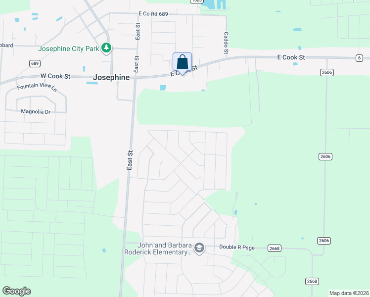map of restaurants, bars, coffee shops, grocery stores, and more near 717 Windmill Street in Royse City