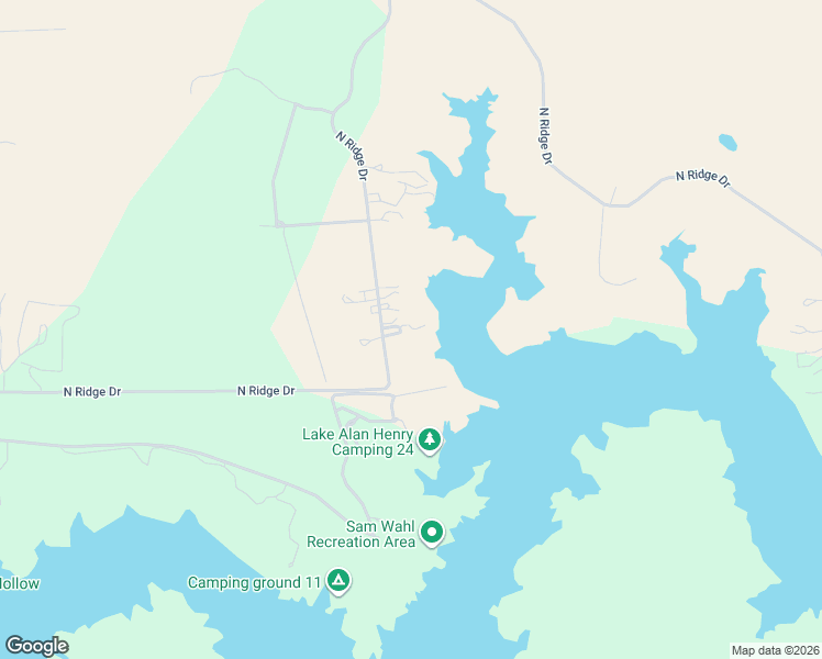 map of restaurants, bars, coffee shops, grocery stores, and more near 2 North Ridge Drive in Justiceburg