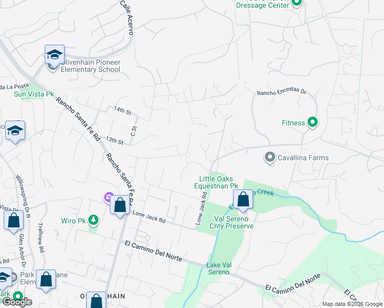 map of restaurants, bars, coffee shops, grocery stores, and more near 2846 Crystal Ridge Road in Encinitas