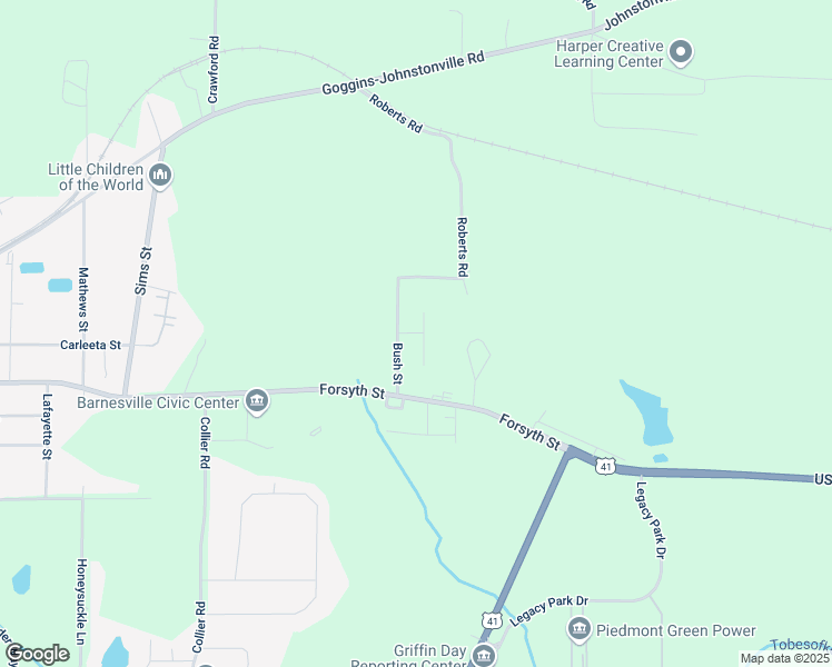 map of restaurants, bars, coffee shops, grocery stores, and more near 132 Park Pl in Barnesville