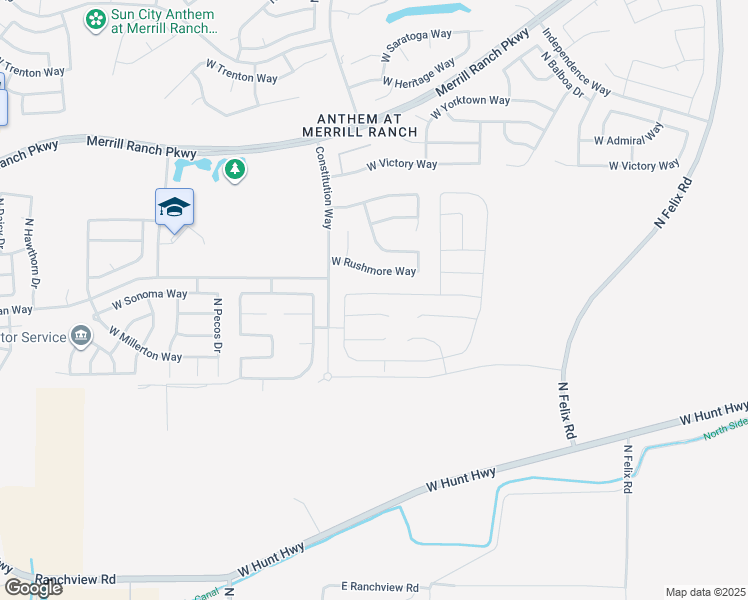 map of restaurants, bars, coffee shops, grocery stores, and more near 6627 West Sonoma Way in Florence