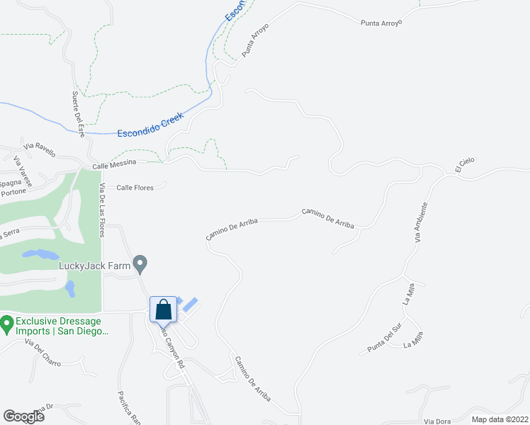 map of restaurants, bars, coffee shops, grocery stores, and more near 7732 Camino De Arriba in Rancho Santa Fe