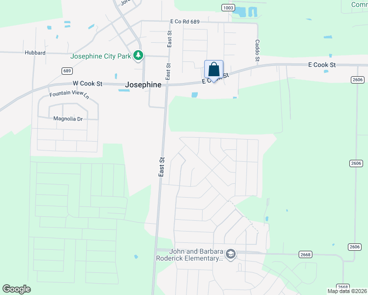 map of restaurants, bars, coffee shops, grocery stores, and more near 203 Saw Mill Road in Royse City
