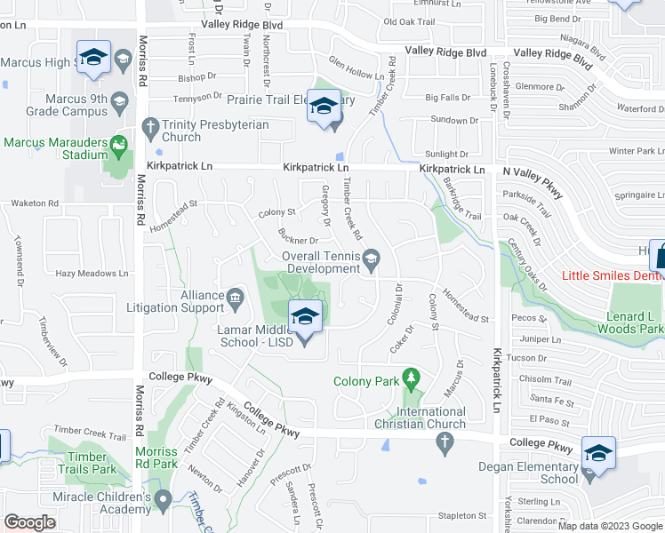 map of restaurants, bars, coffee shops, grocery stores, and more near 1609 Homestead Street in Flower Mound