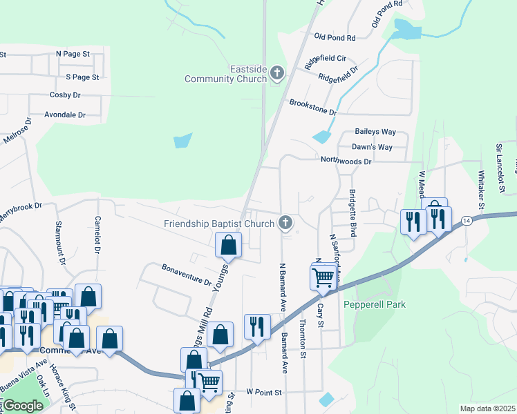 map of restaurants, bars, coffee shops, grocery stores, and more near in LaGrange