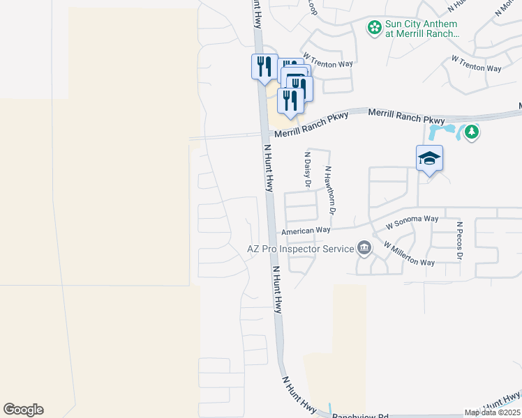 map of restaurants, bars, coffee shops, grocery stores, and more near 2597 Wrigley Drive in Florence