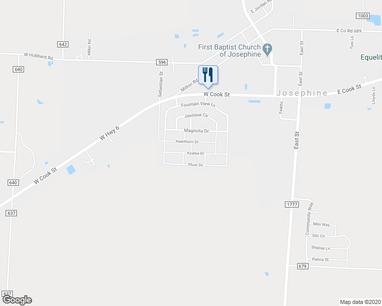 map of restaurants, bars, coffee shops, grocery stores, and more near 507 Azalea Drive in Nevada