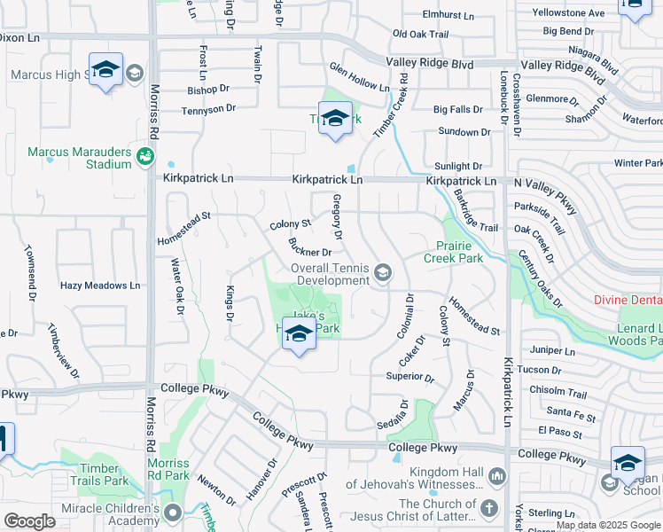 map of restaurants, bars, coffee shops, grocery stores, and more near 1616 Homestead Street in Flower Mound