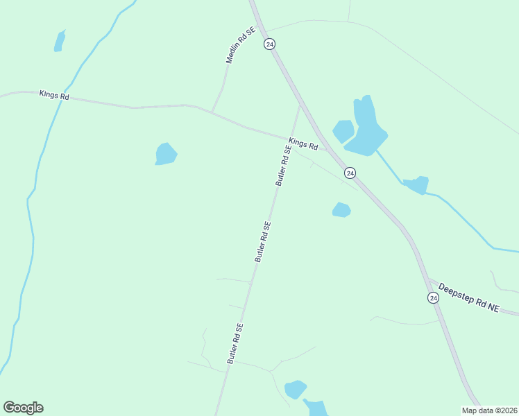 map of restaurants, bars, coffee shops, grocery stores, and more near 141 Butler Road Southeast in Milledgeville