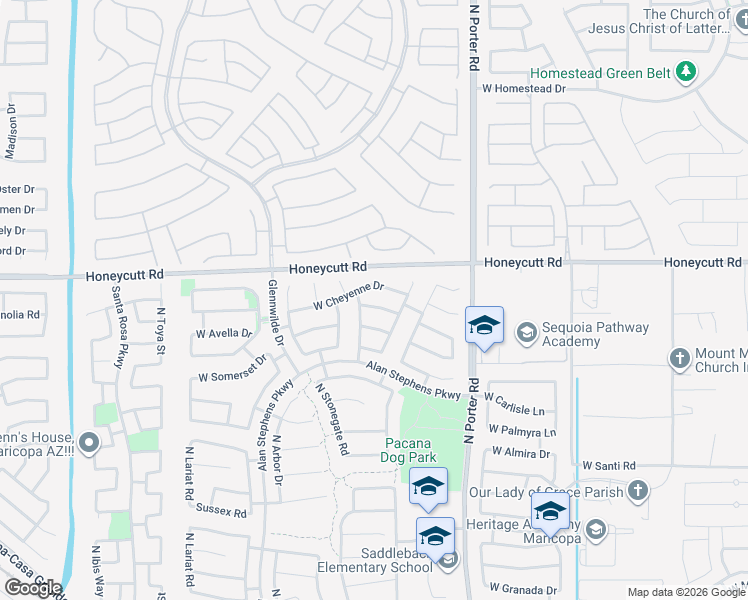 map of restaurants, bars, coffee shops, grocery stores, and more near 41828 West Avella Drive in Maricopa