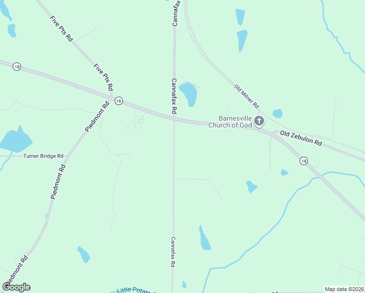 map of restaurants, bars, coffee shops, grocery stores, and more near 270 Cannafax Road in Barnesville