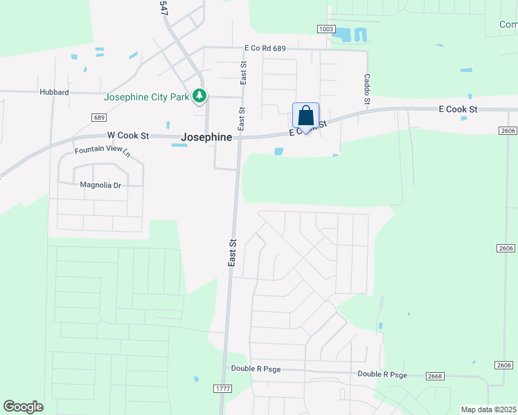 map of restaurants, bars, coffee shops, grocery stores, and more near 203 Saw Mill Road in Royse City