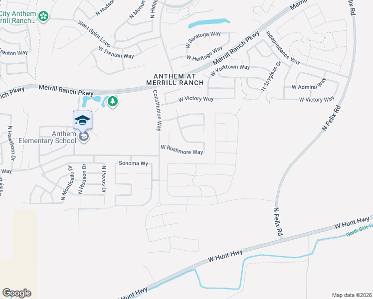 map of restaurants, bars, coffee shops, grocery stores, and more near 6571 West Rushmore Way in Florence