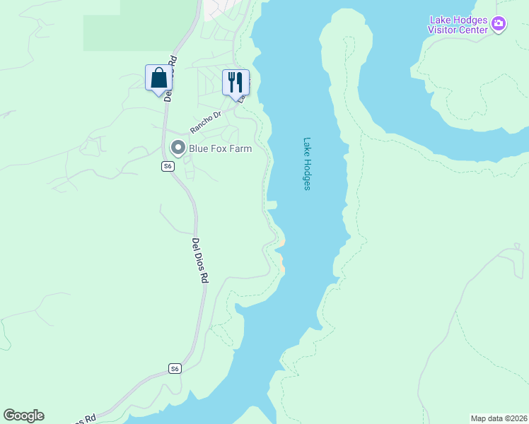 map of restaurants, bars, coffee shops, grocery stores, and more near San Dieguito River Trail in Escondido