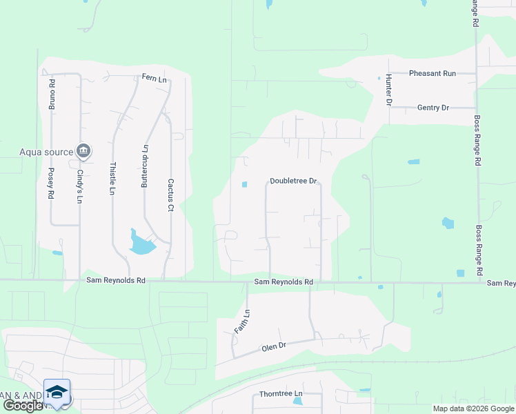 map of restaurants, bars, coffee shops, grocery stores, and more near 18780 Doubletree Drive in Justin