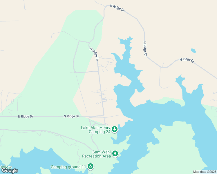 map of restaurants, bars, coffee shops, grocery stores, and more near 4 North Ridge Drive in Justiceburg
