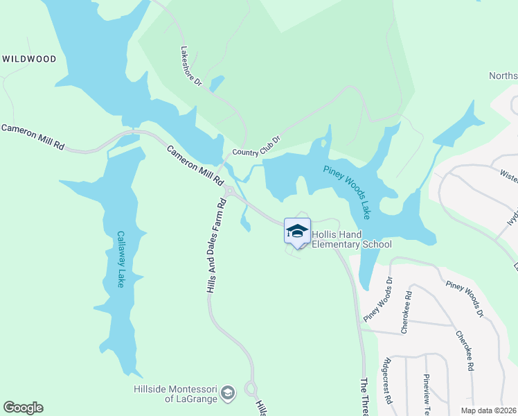 map of restaurants, bars, coffee shops, grocery stores, and more near 914 Country Club Road in LaGrange