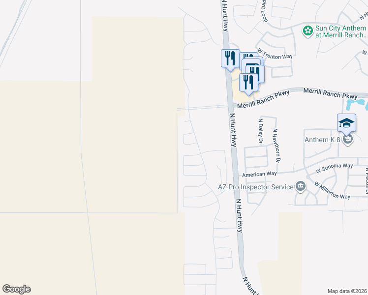 map of restaurants, bars, coffee shops, grocery stores, and more near 2740 North Comiskey Drive in Florence