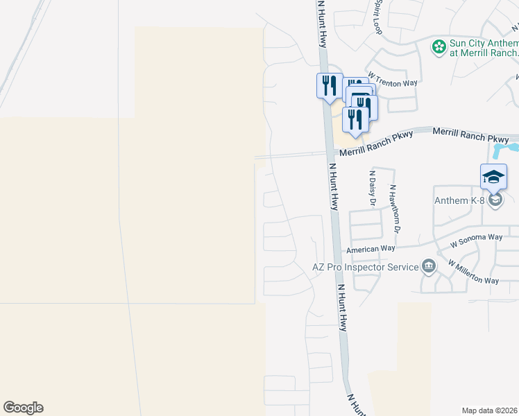 map of restaurants, bars, coffee shops, grocery stores, and more near 2740 North Comiskey Drive in Florence
