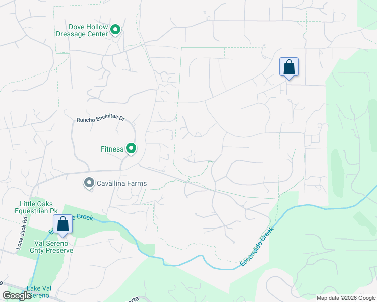 map of restaurants, bars, coffee shops, grocery stores, and more near 3204 Violet Ridge in Encinitas
