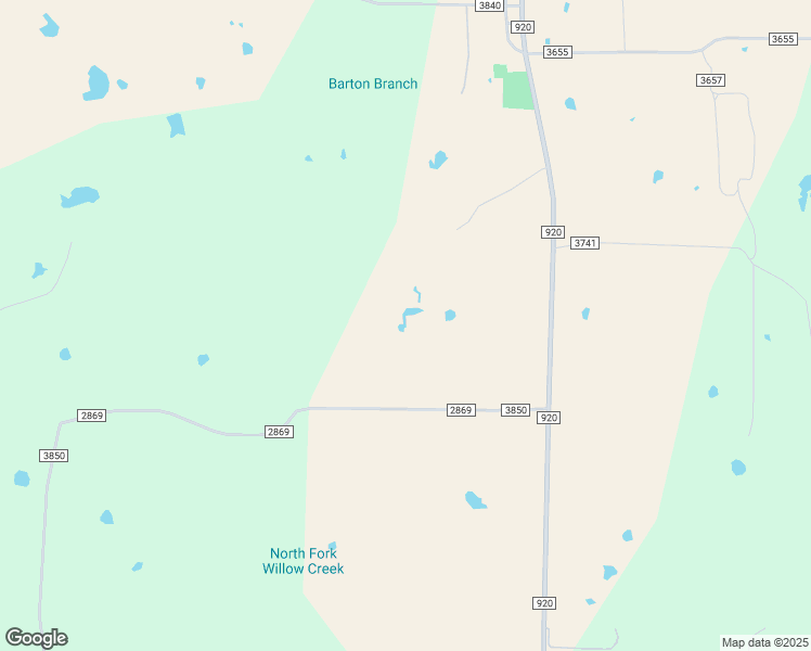 map of restaurants, bars, coffee shops, grocery stores, and more near County Road 2869 in Poolville