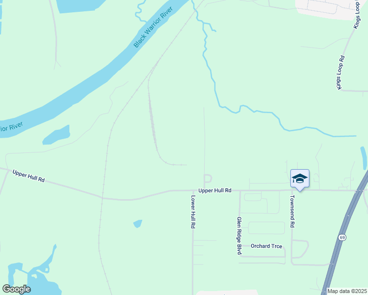 map of restaurants, bars, coffee shops, grocery stores, and more near 12068 Upper Hull Road in Moundville