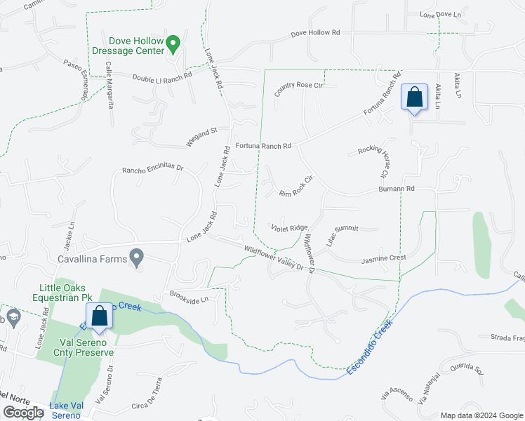 map of restaurants, bars, coffee shops, grocery stores, and more near 3204 Violet Ridge in Encinitas