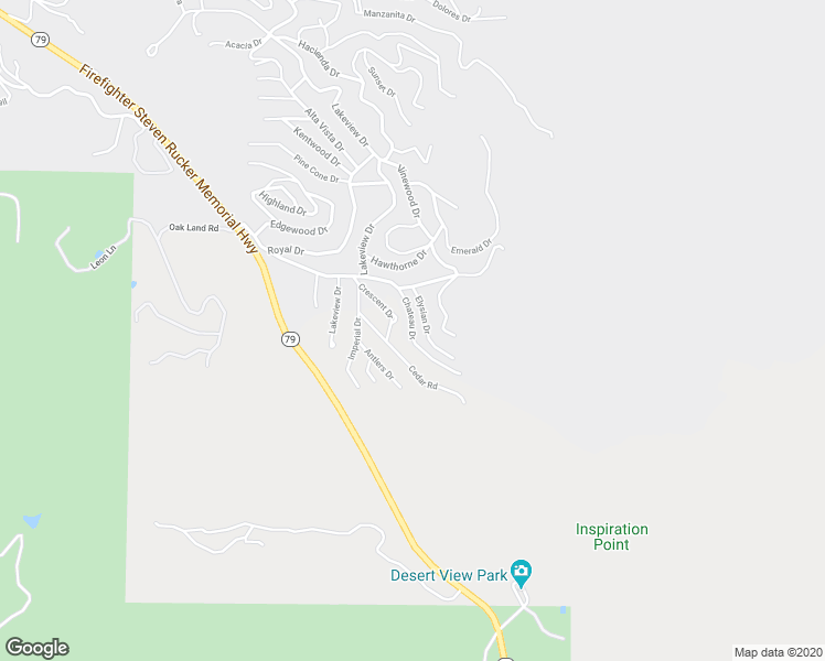 map of restaurants, bars, coffee shops, grocery stores, and more near Chateau Drive in Julian