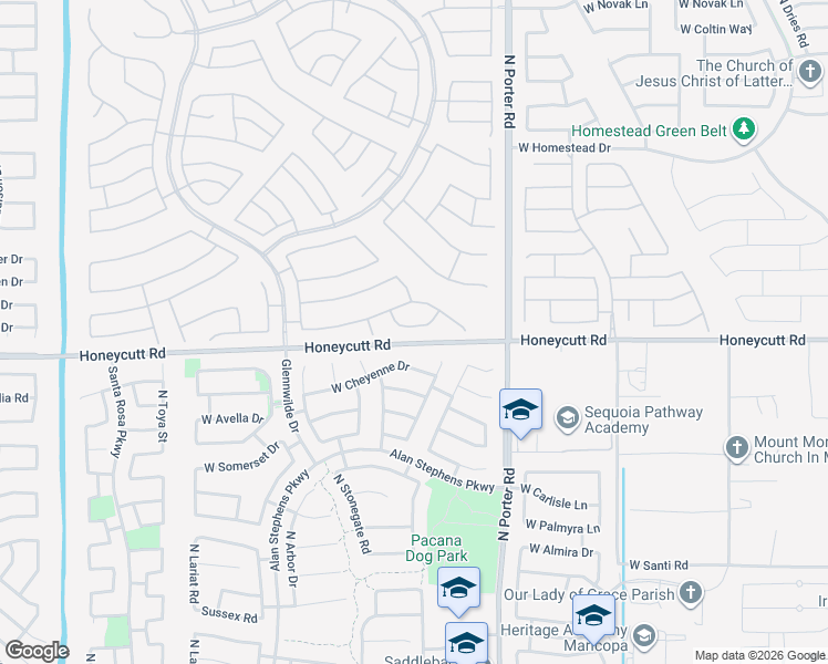 map of restaurants, bars, coffee shops, grocery stores, and more near 41835 West Canasta Lane in Maricopa