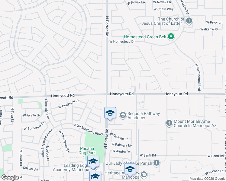 map of restaurants, bars, coffee shops, grocery stores, and more near 19717 North Tammy Street in Maricopa