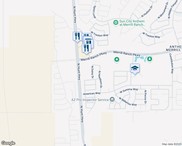 map of restaurants, bars, coffee shops, grocery stores, and more near 2819 North Daisy Drive in Florence