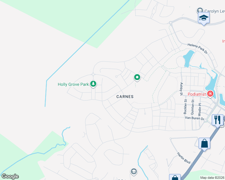 map of restaurants, bars, coffee shops, grocery stores, and more near Unnamed Road in Summerville