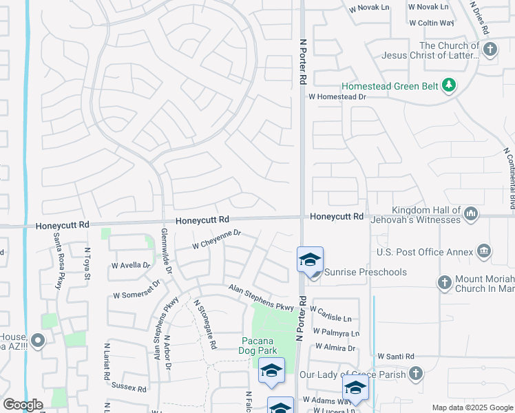 map of restaurants, bars, coffee shops, grocery stores, and more near 41677 West Cribbage Road in Maricopa