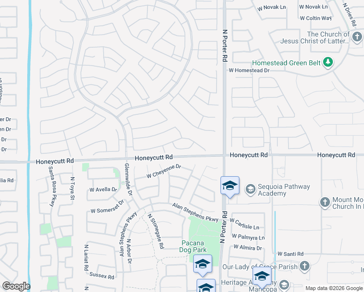 map of restaurants, bars, coffee shops, grocery stores, and more near 41835 West Canasta Lane in Maricopa