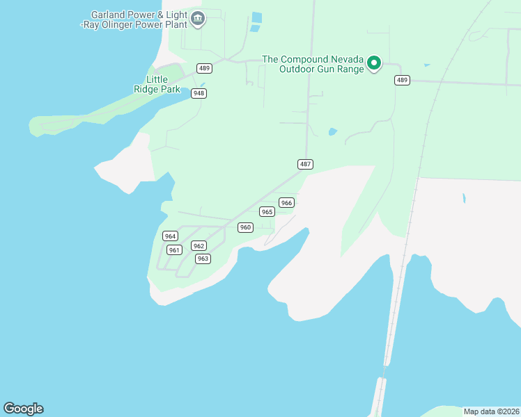 map of restaurants, bars, coffee shops, grocery stores, and more near 7471 County Road 960 in Nevada