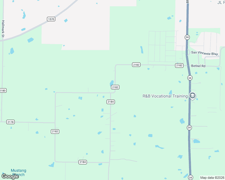 map of restaurants, bars, coffee shops, grocery stores, and more near 3177 County Road 2182 in Greenville