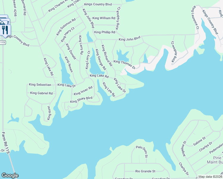 map of restaurants, bars, coffee shops, grocery stores, and more near 109 King Lyle Road in Scroggins