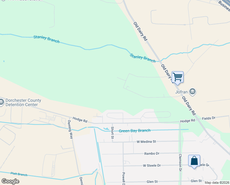 map of restaurants, bars, coffee shops, grocery stores, and more near 202 10 Acre Way in Summerville