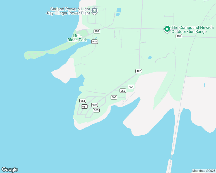 map of restaurants, bars, coffee shops, grocery stores, and more near 7229 County Road 965 in Nevada