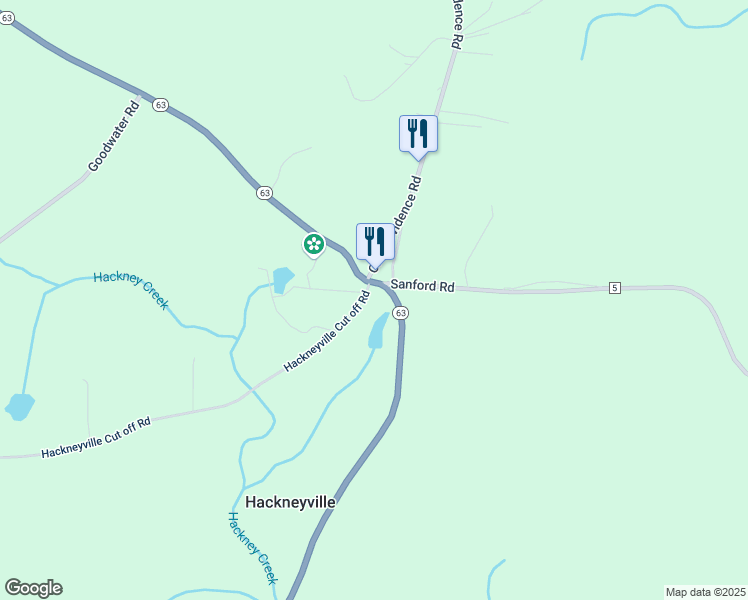 map of restaurants, bars, coffee shops, grocery stores, and more near 39 Alabama 63 in Alexander City