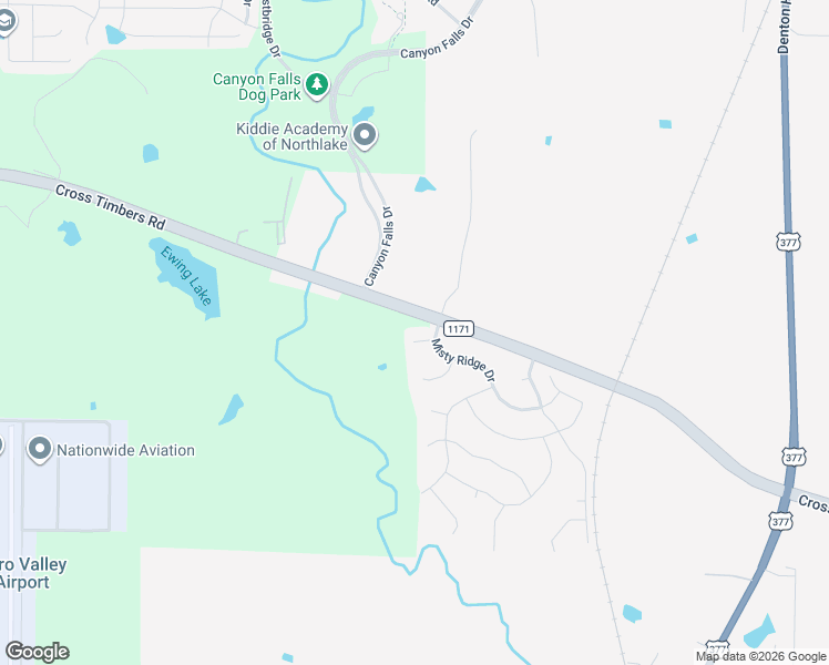 map of restaurants, bars, coffee shops, grocery stores, and more near 11575 Cross Timbers Road in Northlake