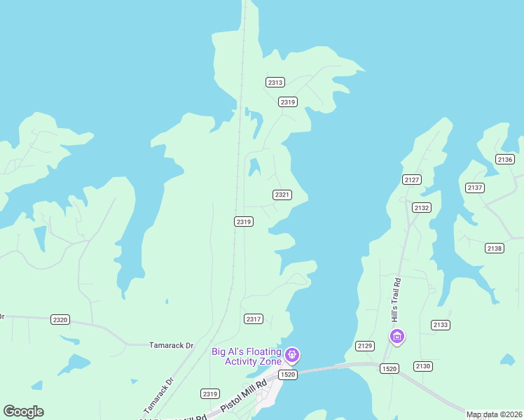 map of restaurants, bars, coffee shops, grocery stores, and more near 63 County Road 2321 in Pittsburg